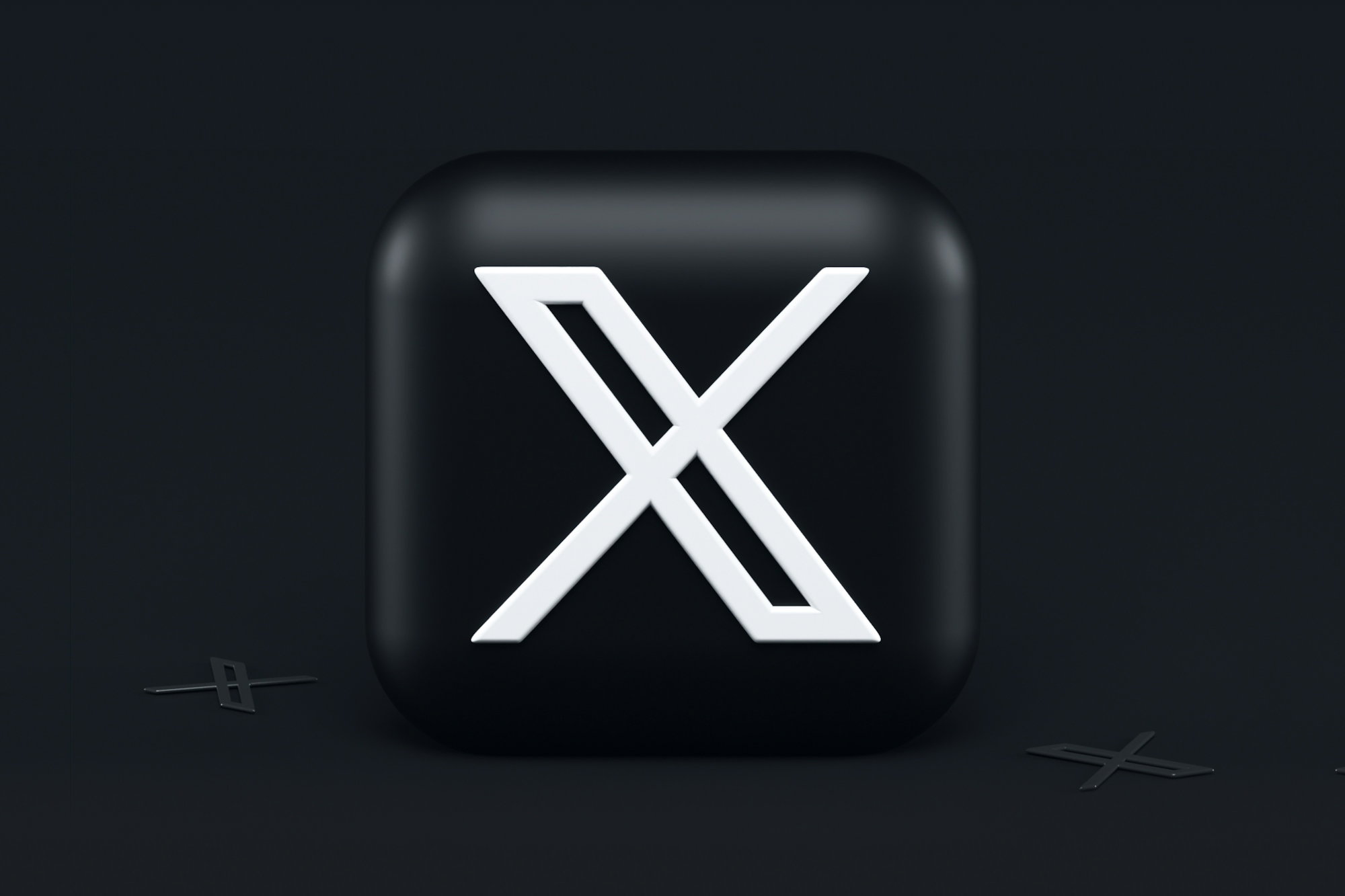 a black square button with a white x on it